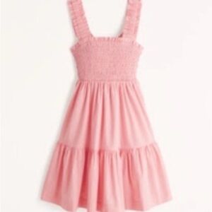 Abercrombie & Fitch Pink Women's ‘Smocked Bodice Easy Mini Dress’